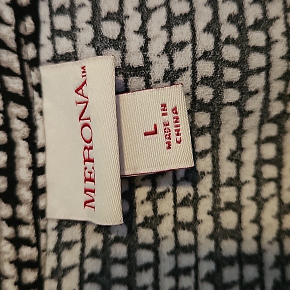 Merona black and white Midi dress with pockets - Picture 5 of 7